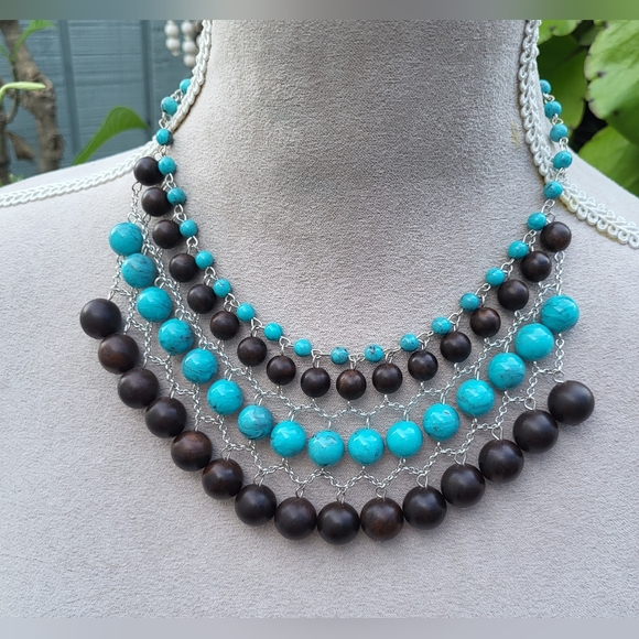 VINTAGE SET!! Turquoise Beaded - Picture 2 of 12